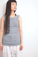 Load image into Gallery viewer, MESH KNIT TANK TOP / B.GRY
