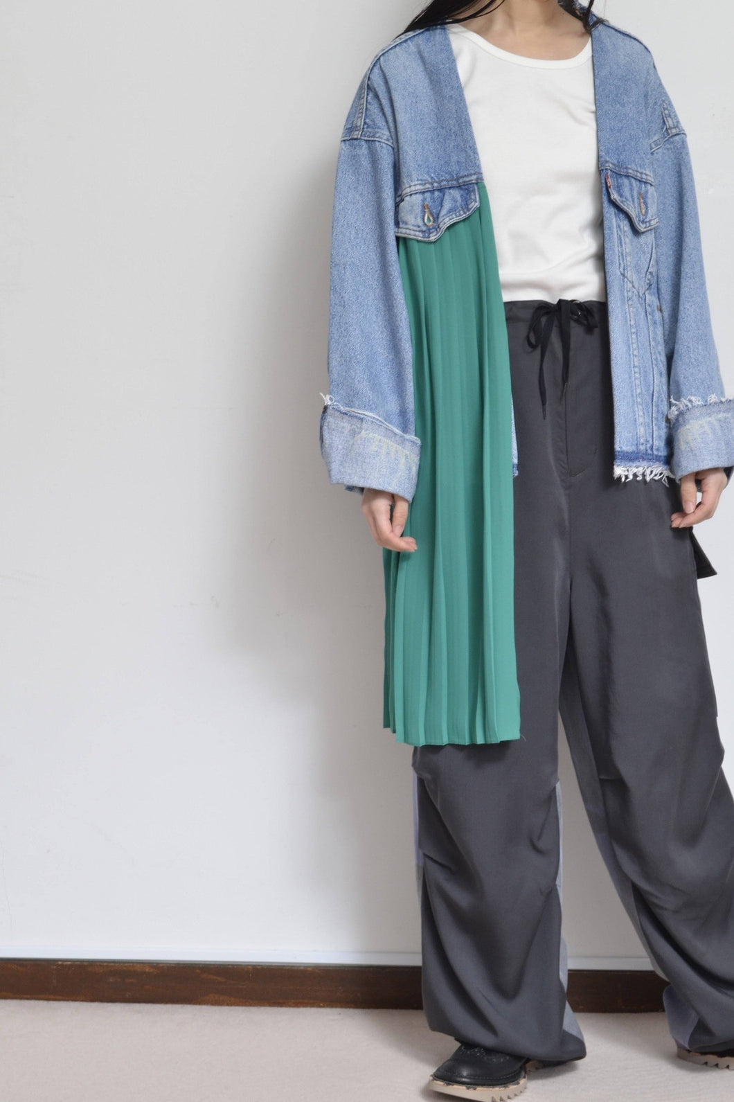 PLEATS DENIM JK