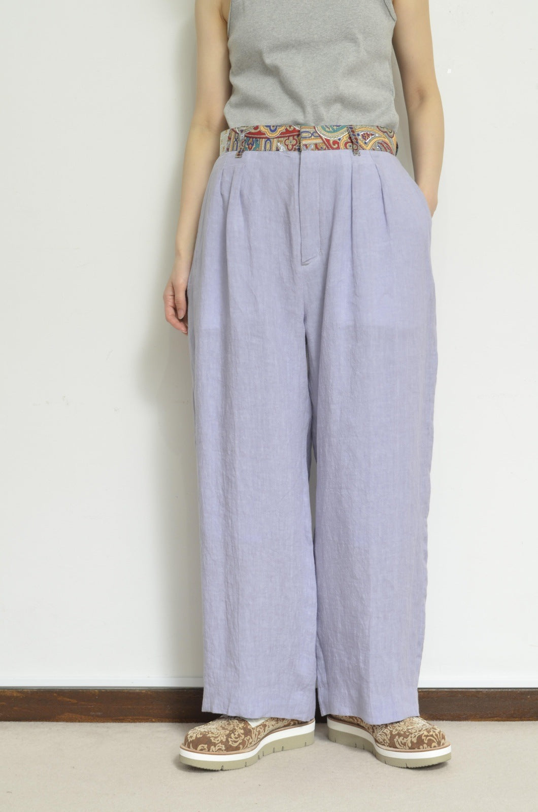 WIDE PT_LINEN 01/PURPLE