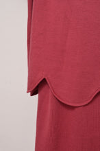 画像をギャラリービューアに読み込む, RIPPLE WAVE HEM KNIT P/O w/NECK PARTS(ROSE)
