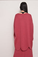 画像をギャラリービューアに読み込む, RIPPLE WAVE HEM KNIT P/O w/NECK PARTS(ROSE)
