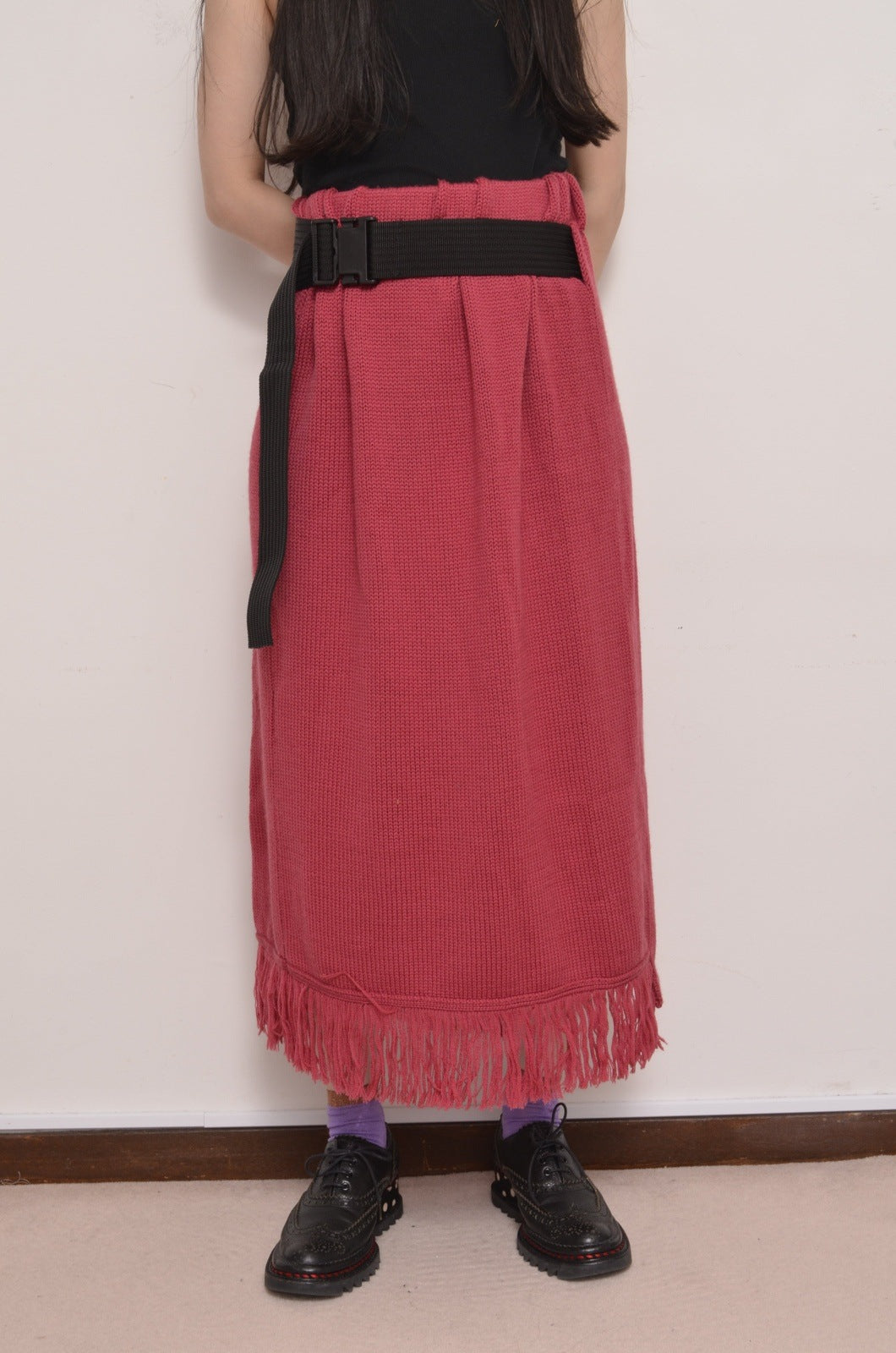 MUFFLER WRAP SKIRT/ROSE