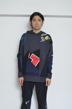 Load image into Gallery viewer, CUT AND CONNECTED BACKPILE HOODIE / DARK
