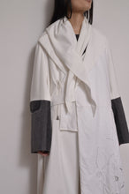 Load image into Gallery viewer, TABLE CLOTH △ SHAWL COAT/SHORT LINER set_WHT
