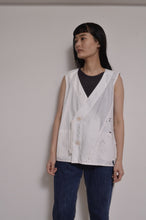 Load image into Gallery viewer, TABLE CLOTH △ SHAWL COAT/SHORT LINER set_WHT
