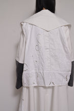 Load image into Gallery viewer, TABLE CLOTH △ SHAWL COAT/SHORT LINER set_WHT
