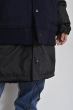 Load image into Gallery viewer, REMIX MELTON LAYER STADIUM JACKET/NAV/01
