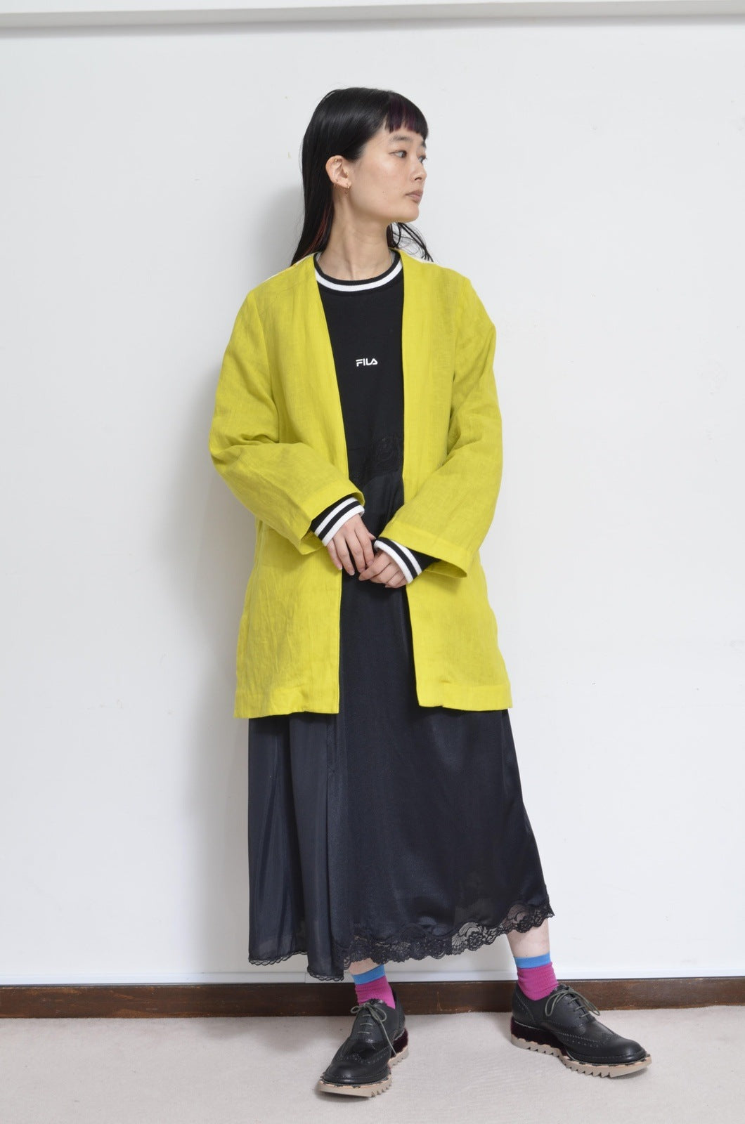 NO-COLLAR JK_LINEN 00/YELLOW