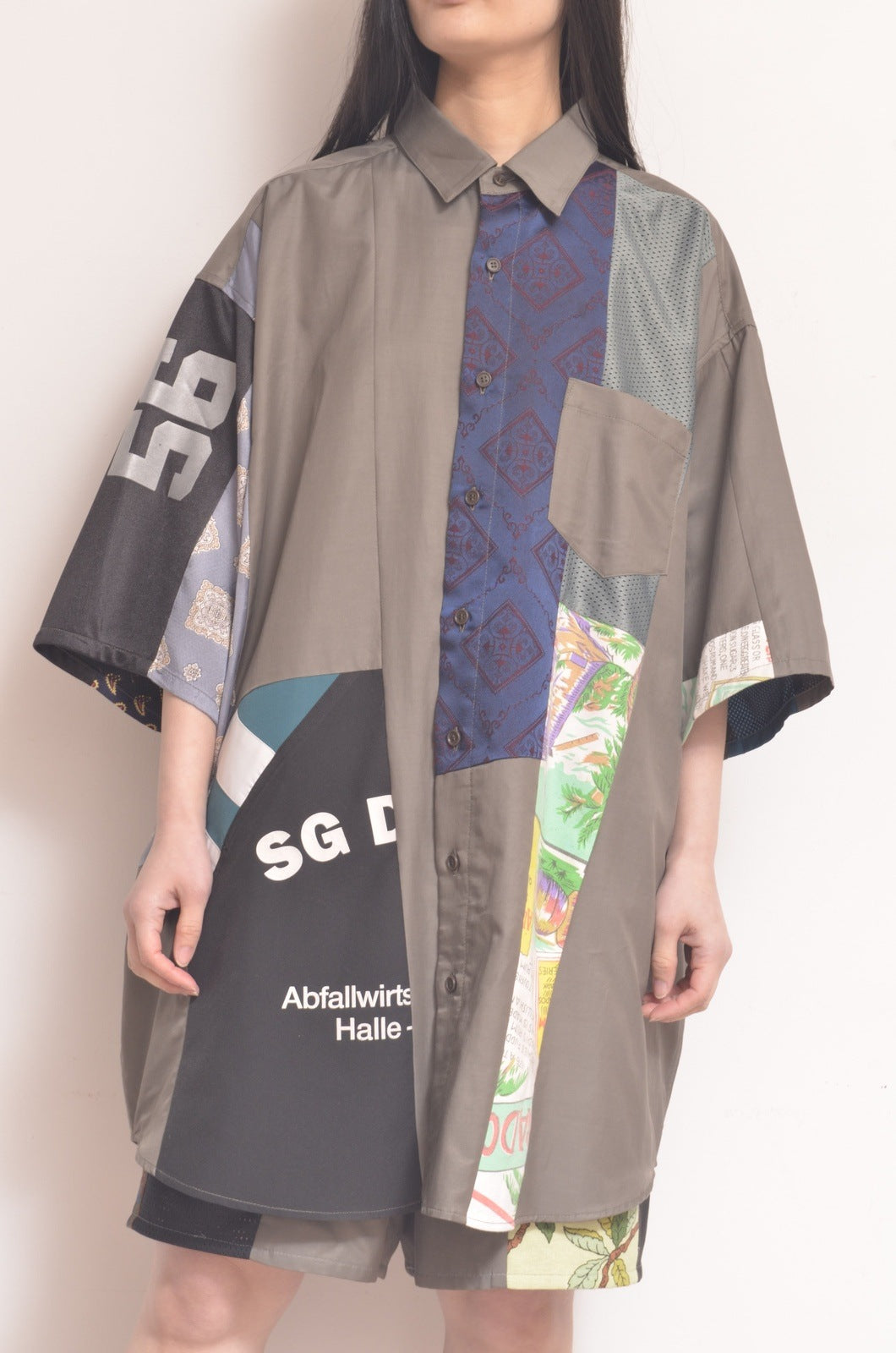 CUT AND CONNECTED C/C/LS/S SH / KHAKI_002