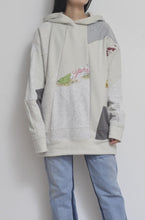 Load image into Gallery viewer, CUT AND CONNECTED BACKPILE HOODIE / GRAY
